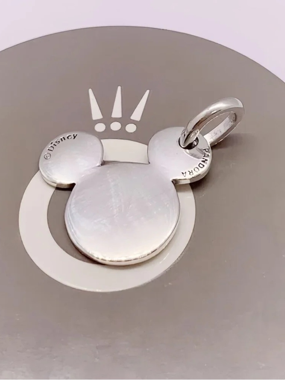 Pandora Silver Mickey Mother-of-Pearl Charm - White & Silver